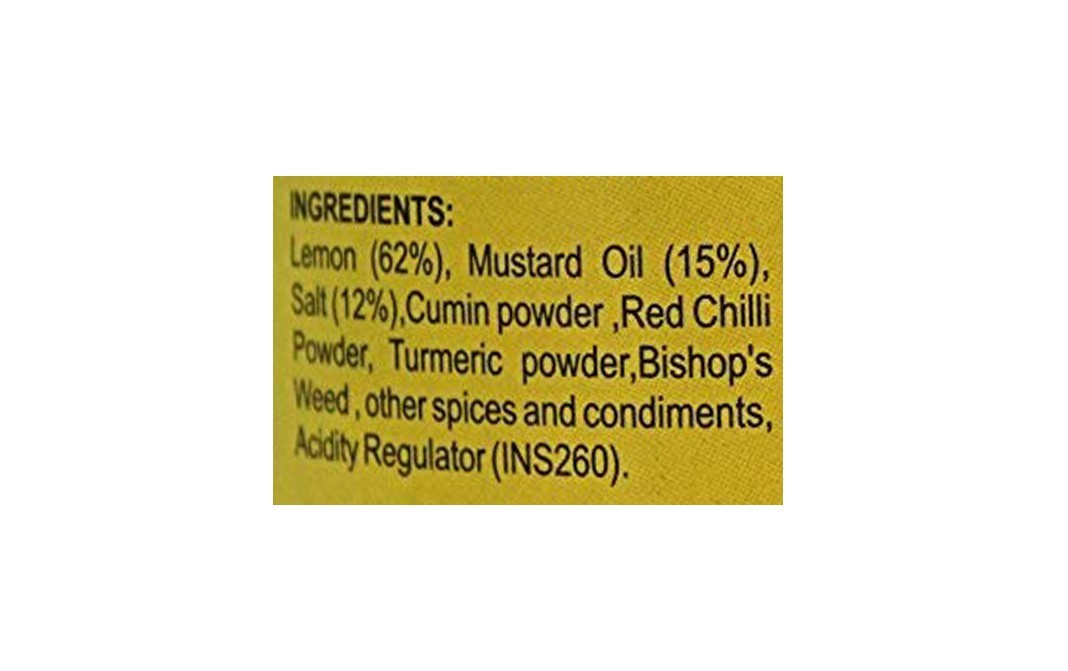 Aroura Achar Lemon Pickle    Plastic Jar  400 grams